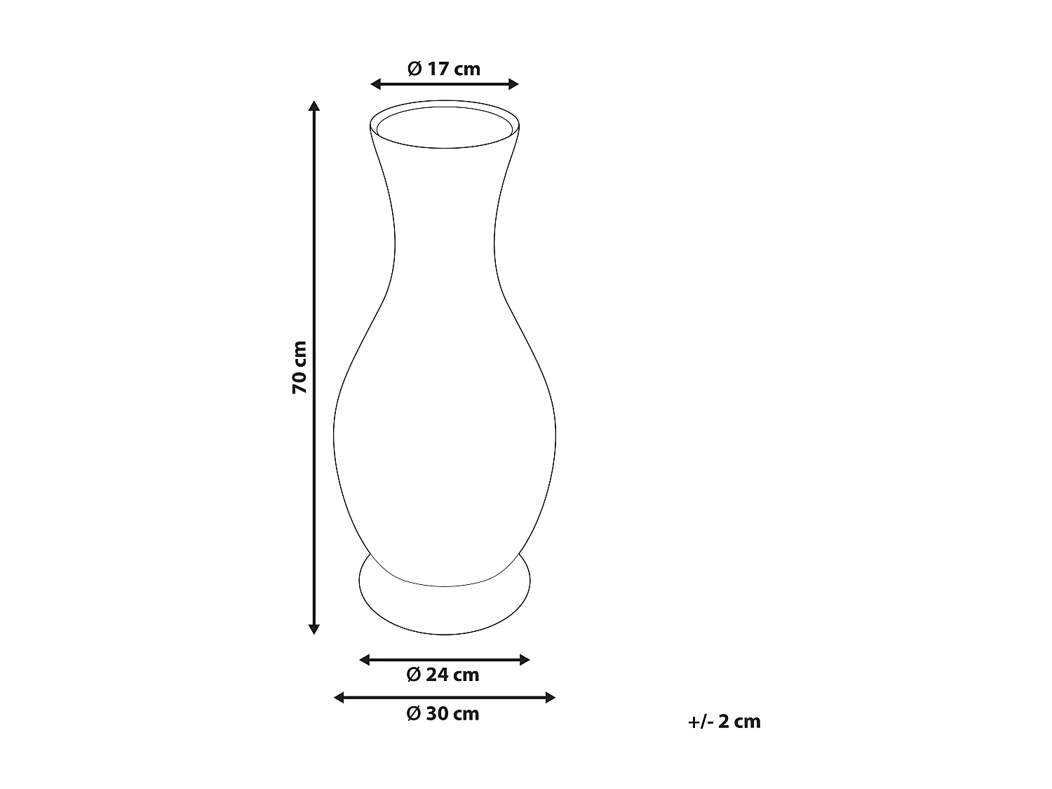 Vase décoratif TRINISA Rotin 70 cm Naturel