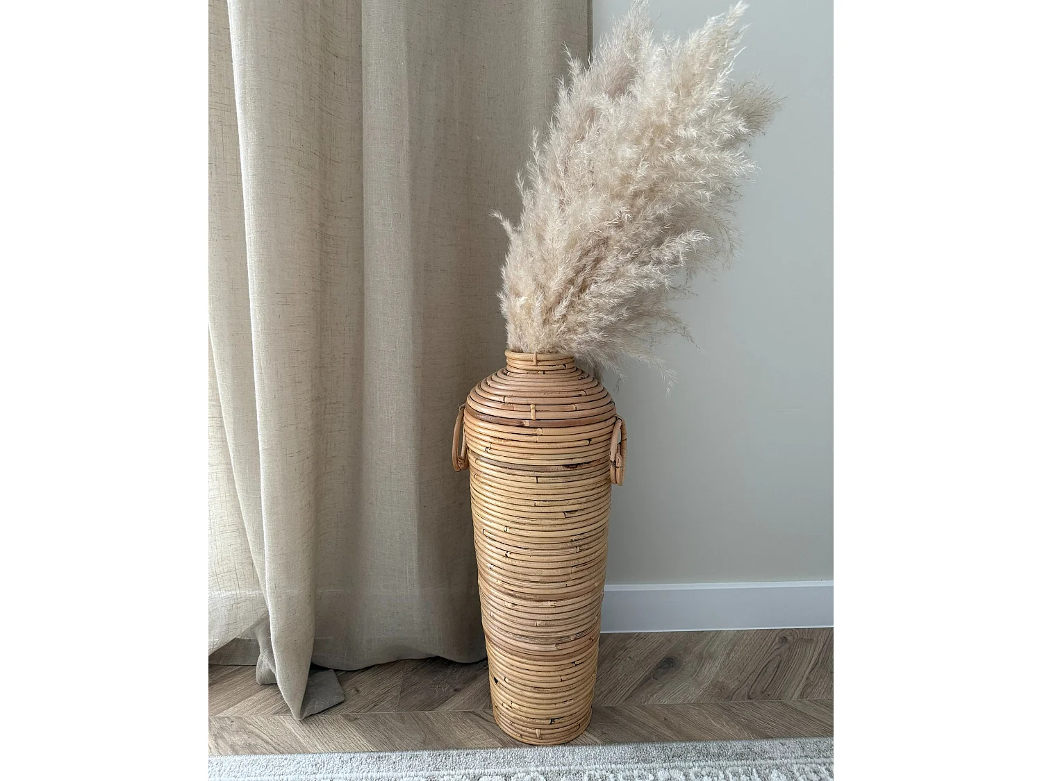Dekovase ELATIA Rattan 70 cm Naturfarben