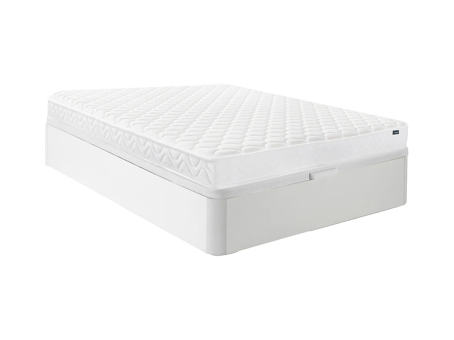 Ensemble 160 x 200 cm sommier coffre blanc + matelas mémoire de forme ép.15cm - PELOPS de YSMÉE