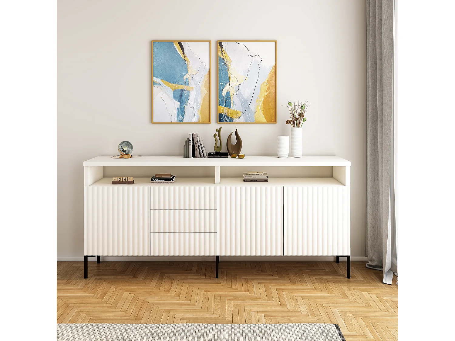 Sideboard Zenith SB200 3D3S 200x45x89 Weiß