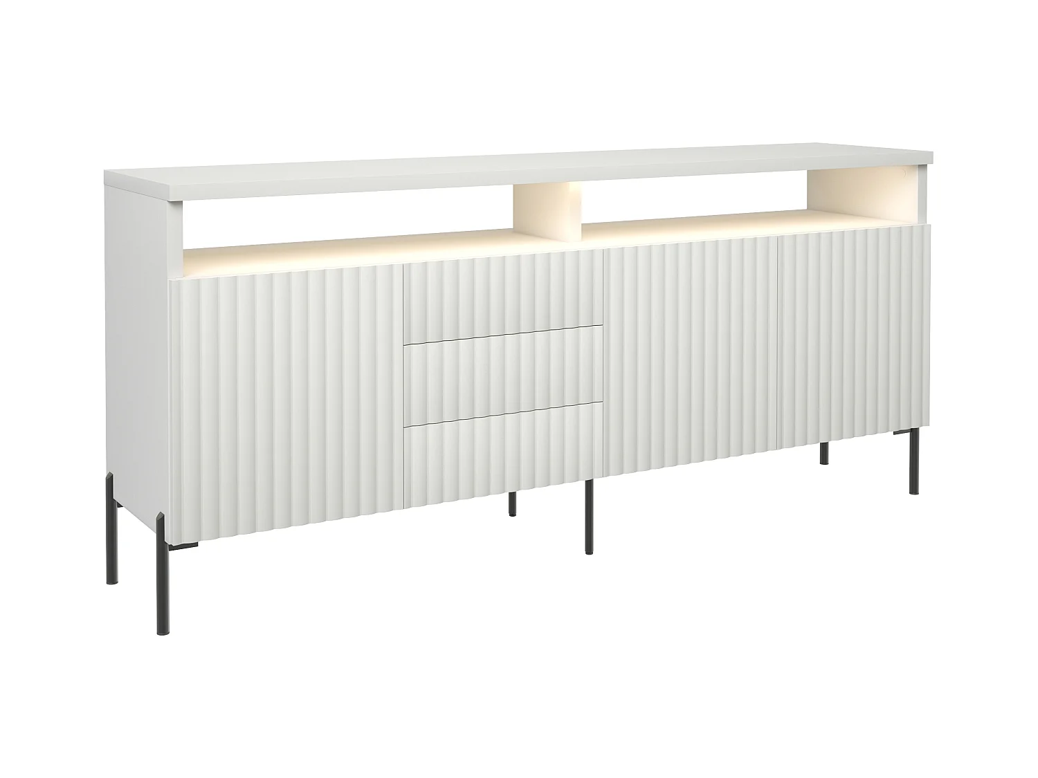 Buffet Zenith SB200 3D3S 200x45x89 Blanc
