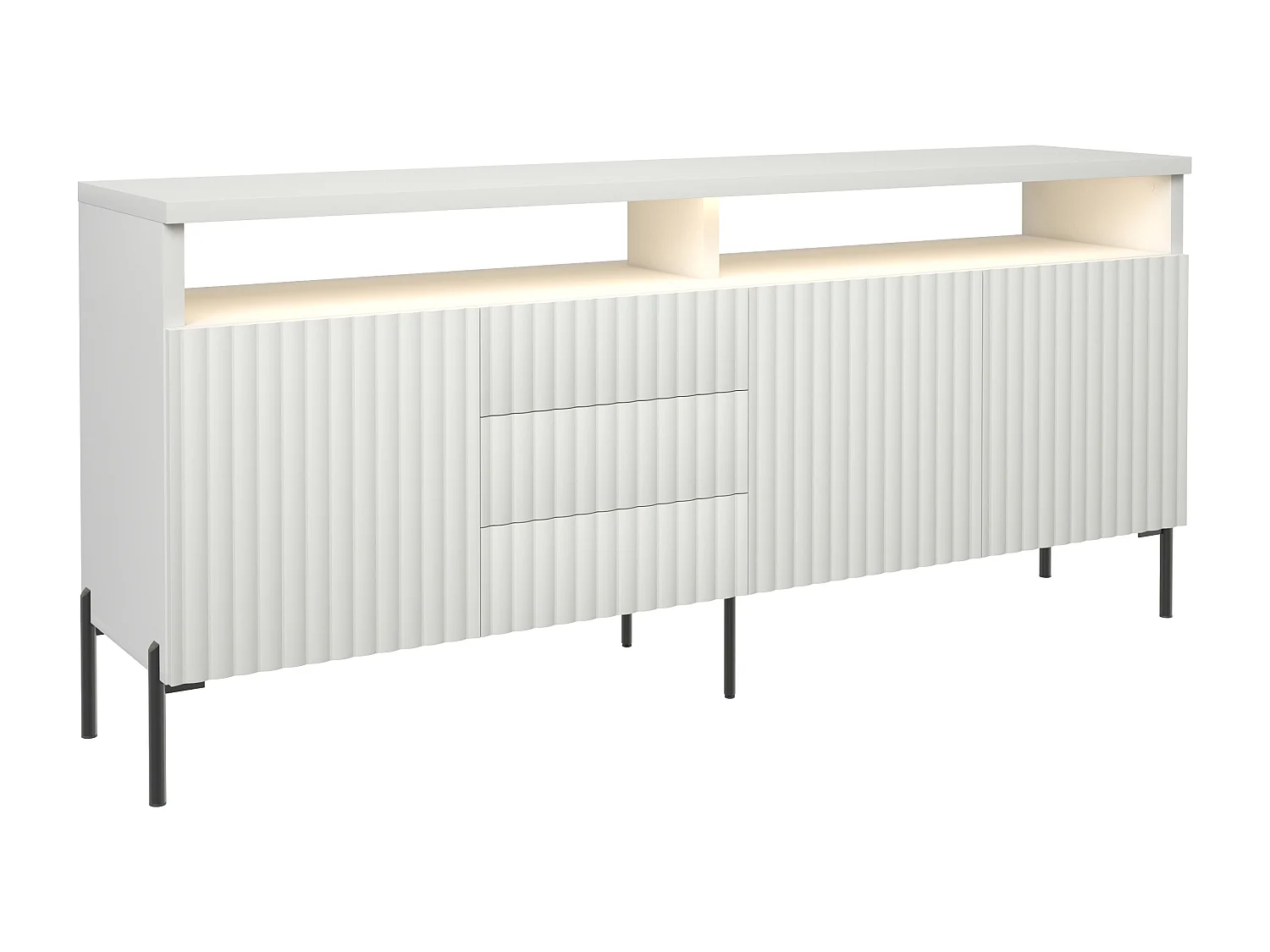 Credenza Zenith SB200 3D3S 200x45x89 Bianco
