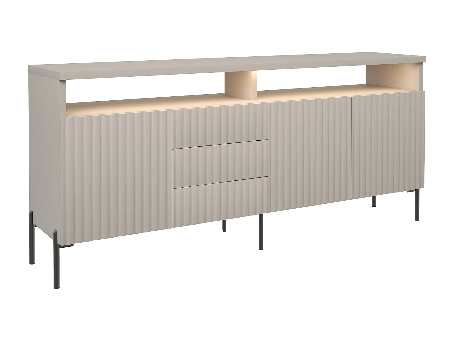 Aparador Zenith SB200 3D3S 200x45x89 Bege