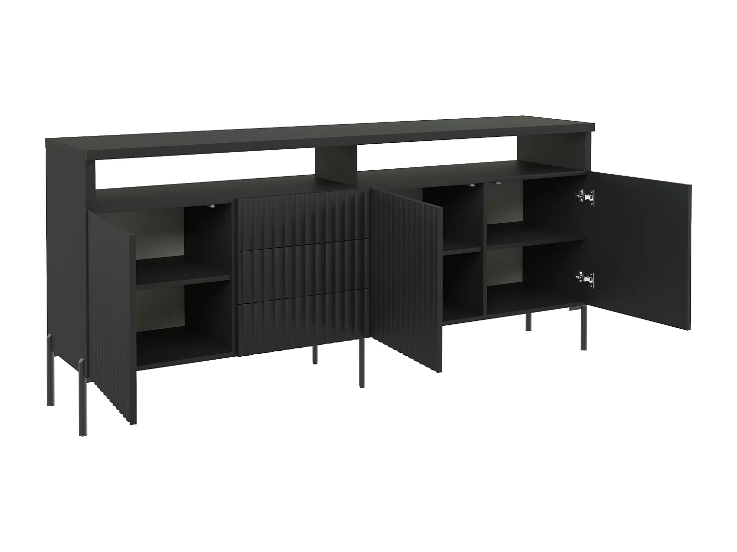Credenza Zenith SB200 3D3S 200x45x89 Nero