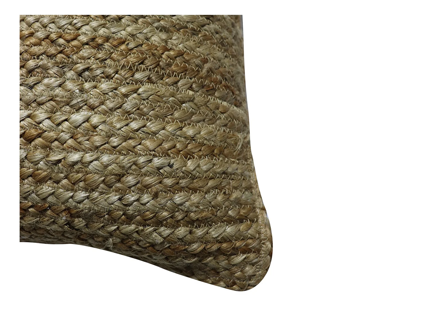 Lot de 2 coussins tressés 100% jute - 60 x 60 cm - Naturel - ZAMBAI
