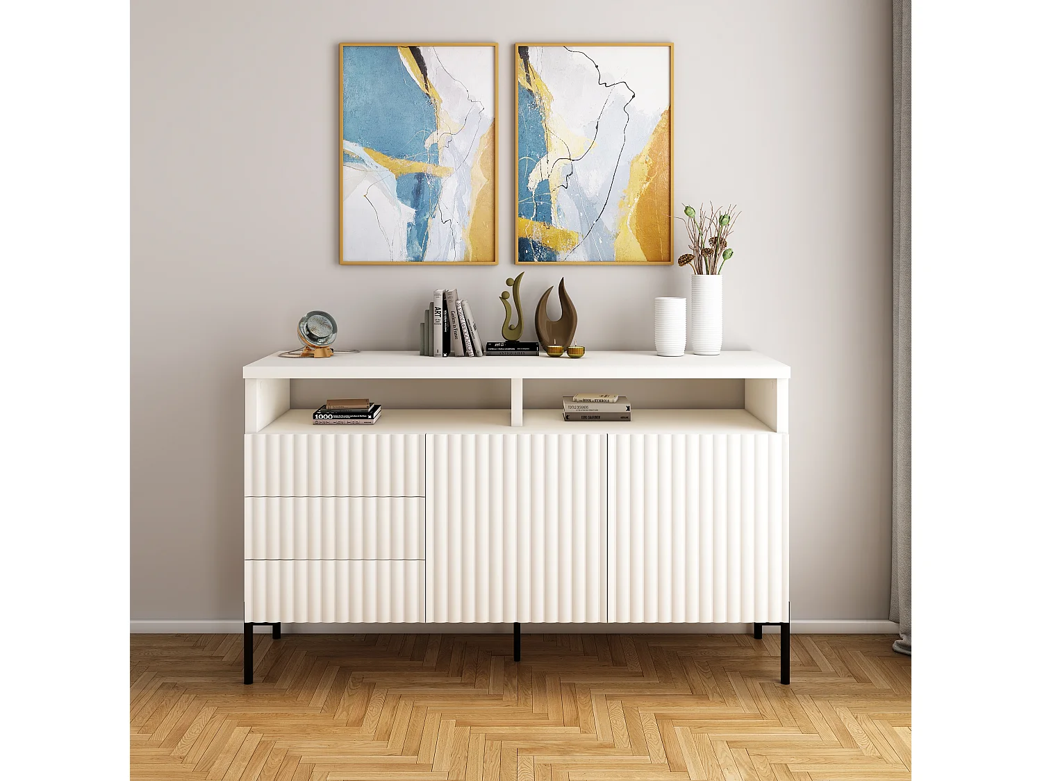 Buffet Zenith SB150 2D3S 150x45x89 Blanc