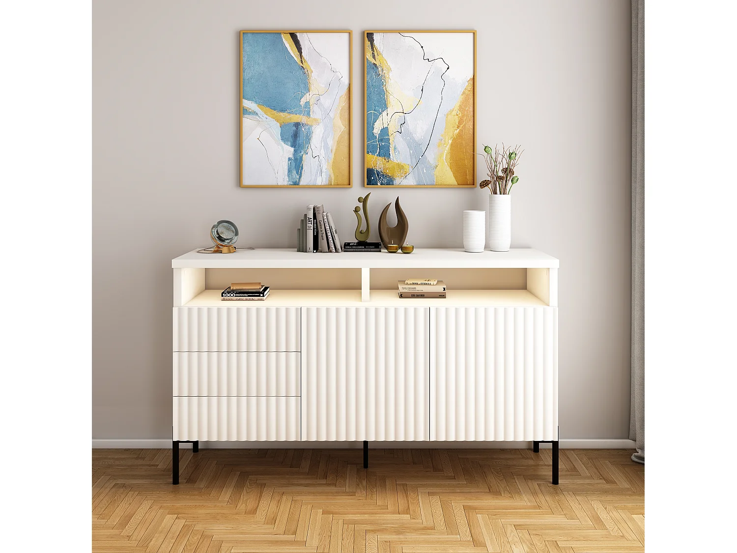 Buffet Zenith SB150 2D3S 150x45x89 Blanc