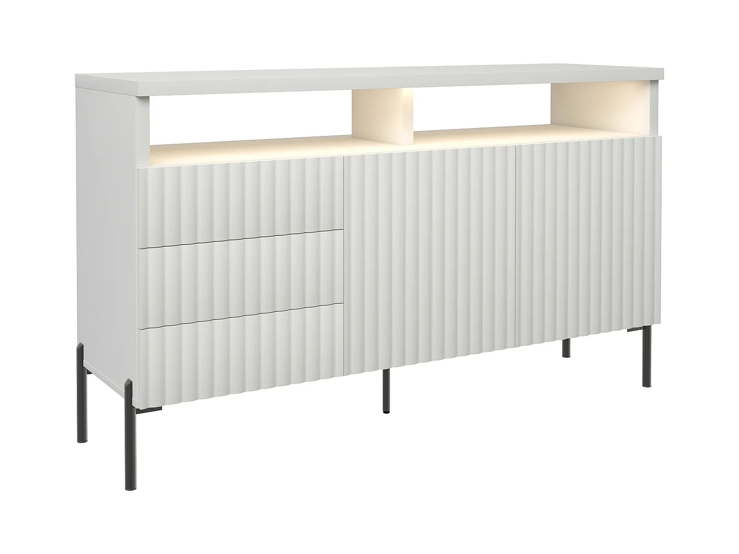 Aparador Zenith SB150 2D3S 150x45x89 Blanco