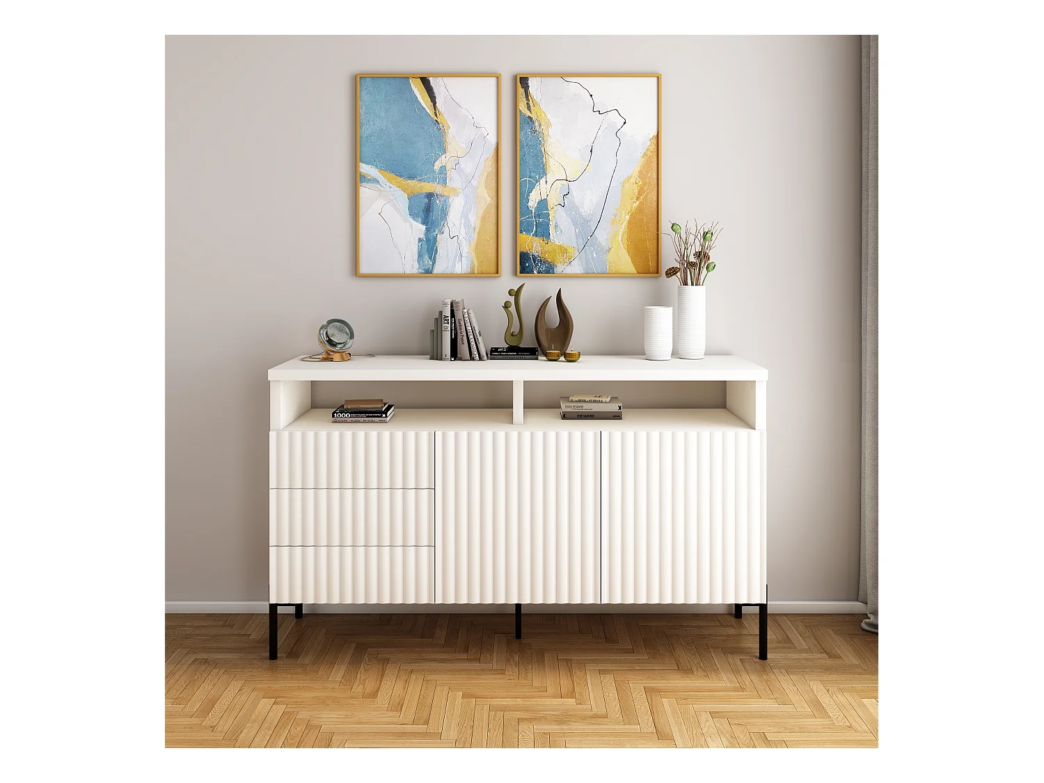 Sideboard Zenith SB150 2D3S 150x45x89 Weiß