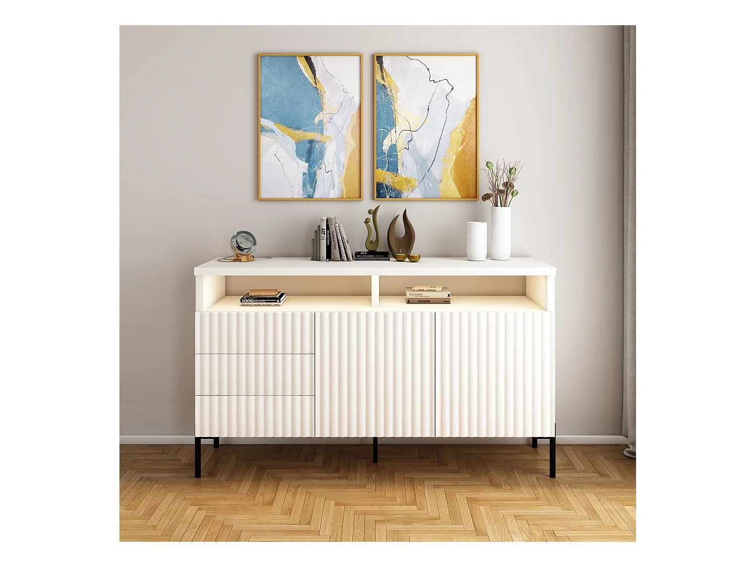 Sideboard Zenith SB150 2D3S 150x45x89 Weiß