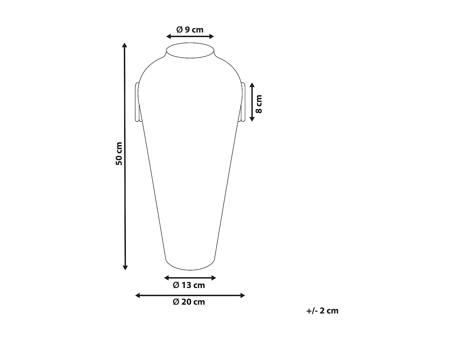 Decovaas ELATIA Rotan 50 cm Natuurlijk