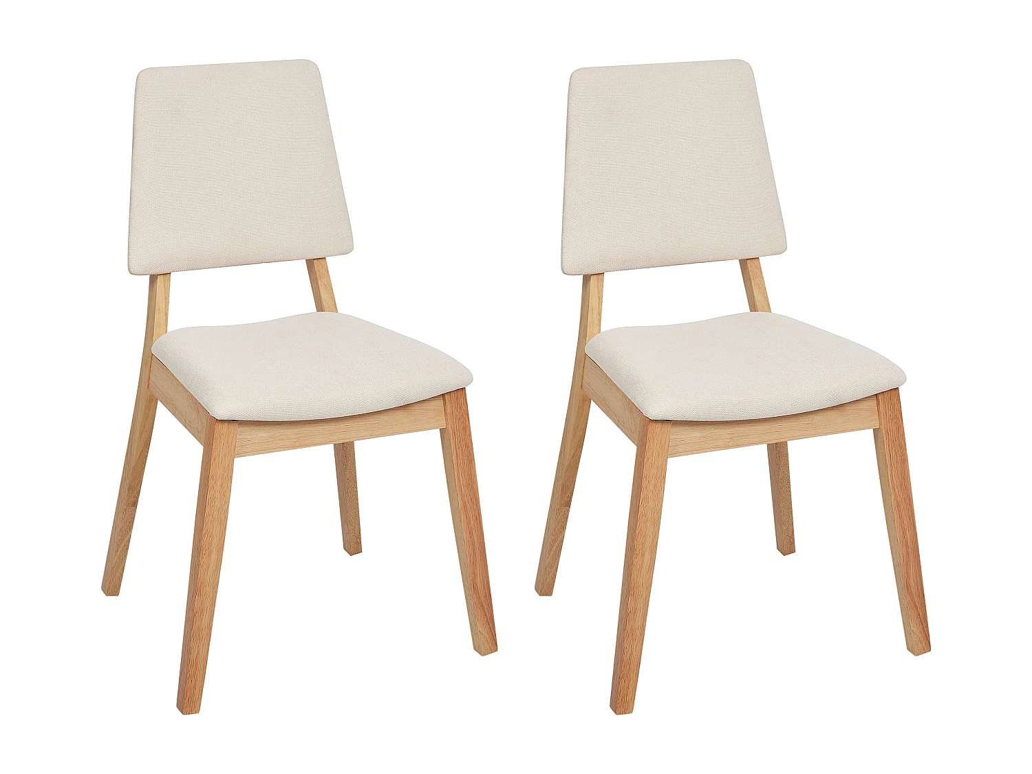 Lot de 2 chaises de salle à manger MERRILL Bois Beige clair