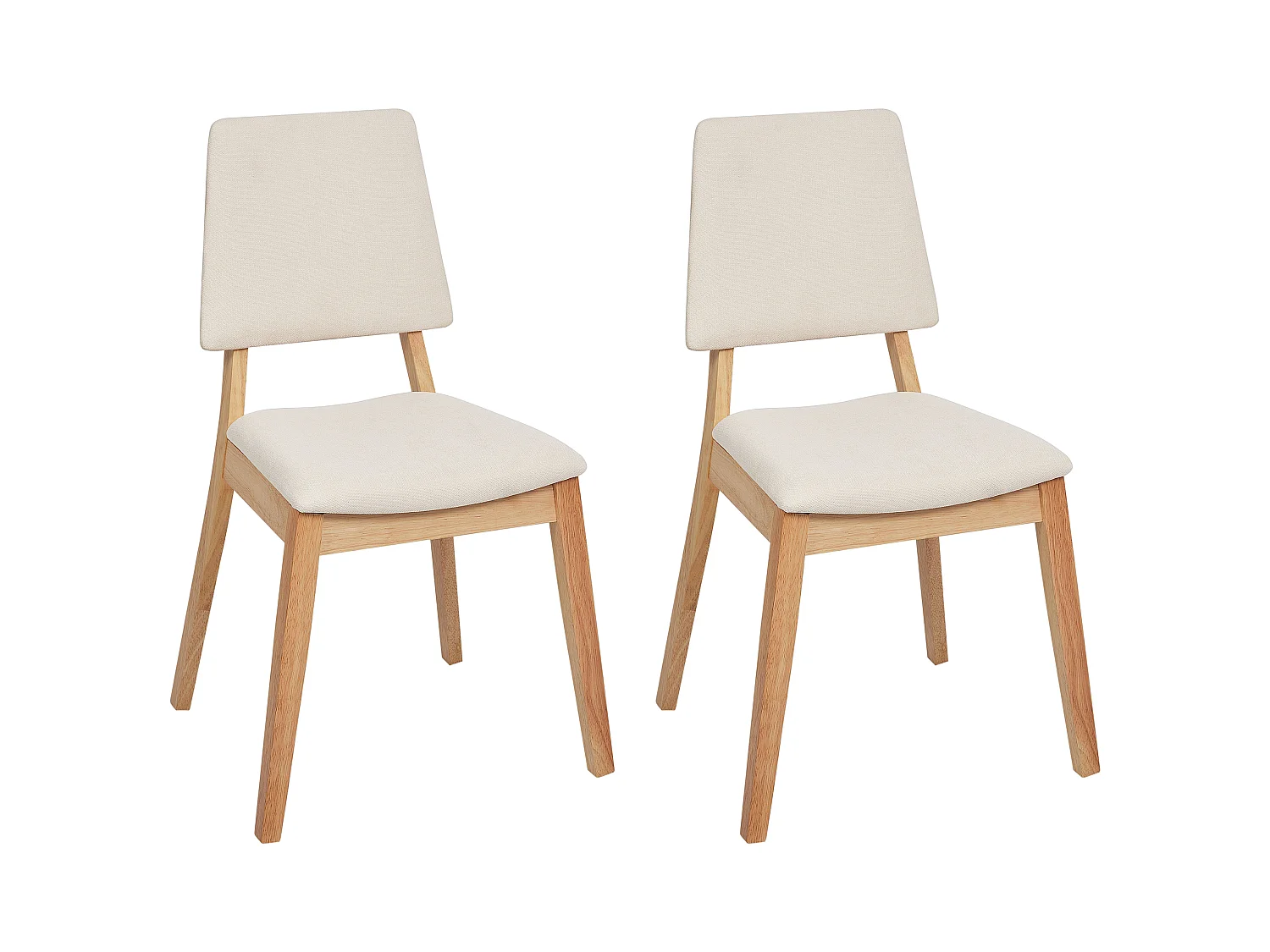 Lot de 2 chaises de salle à manger MERRILL Bois Beige clair