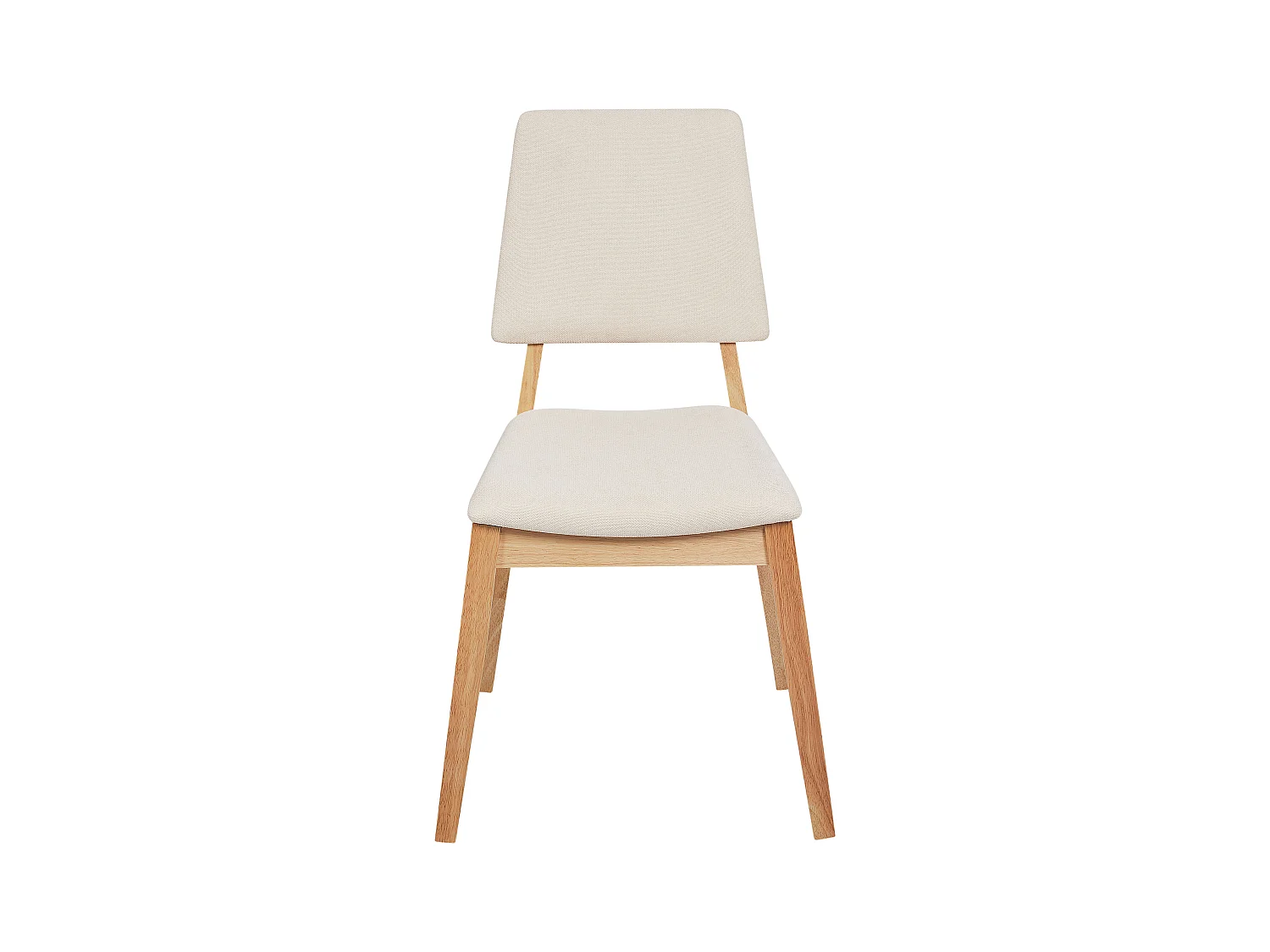 Set van 2 eetkamerstoelen MERRILL Hout Lichtbeige