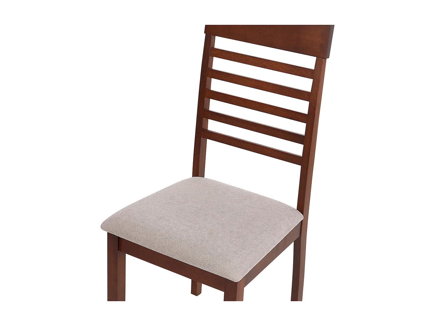 Lot de 2 chaises de salle à manger ORTLEY Bois Marron foncé/taupe