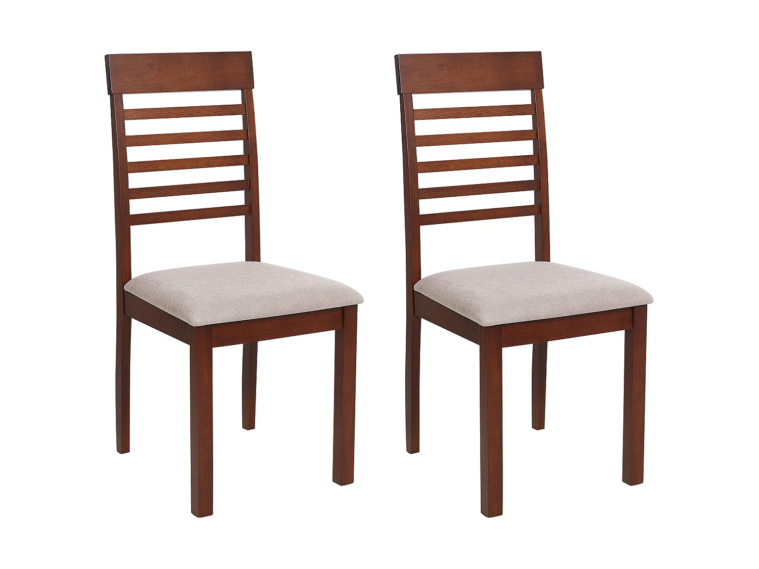 Lot de 2 chaises de salle à manger ORTLEY Bois Marron foncé