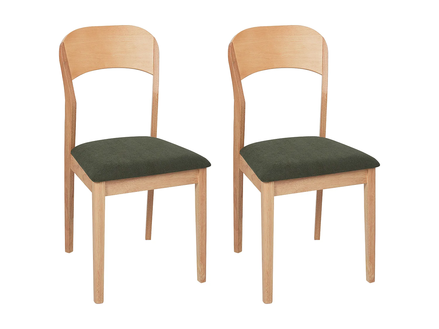 Set van 2 eetkamerstoelen ALVIN Hout Lichtbruin