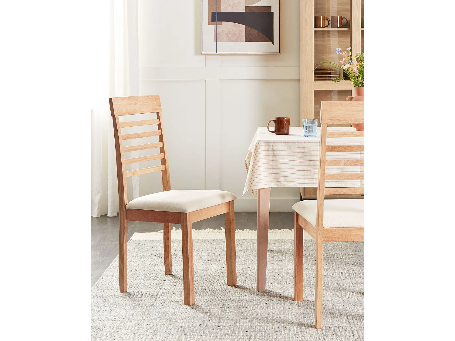 Lot de 2 chaises de salle à manger ORTLEY Bois Marron clair