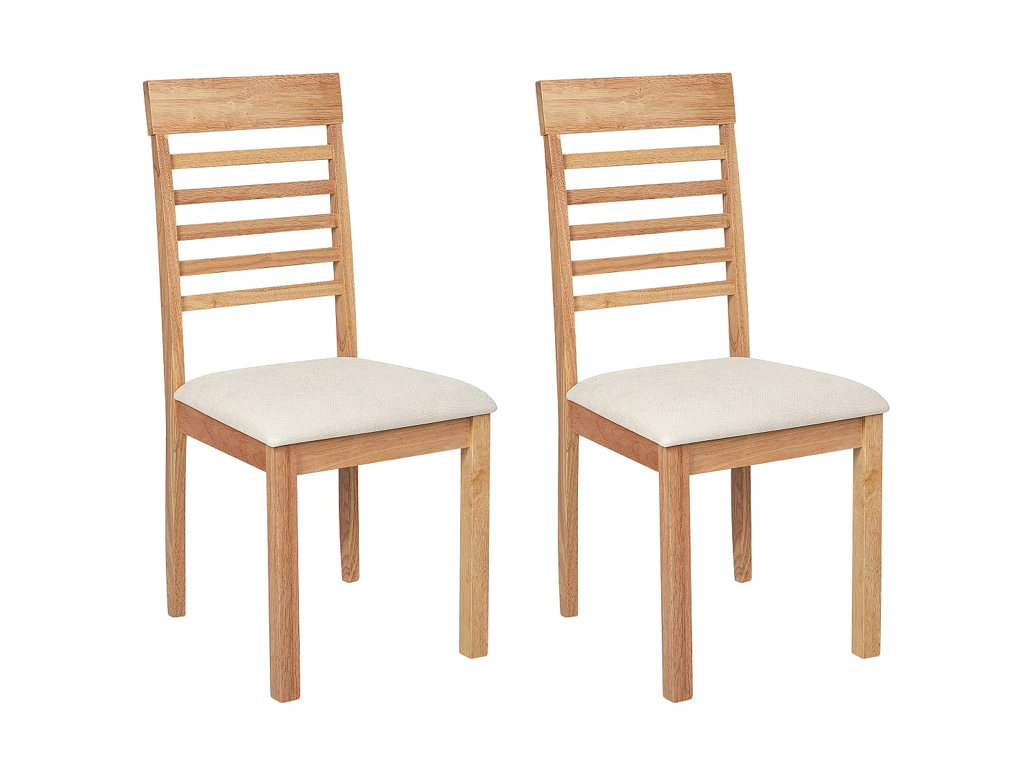 Lot de 2 chaises de salle à manger ORTLEY Bois Marron clair