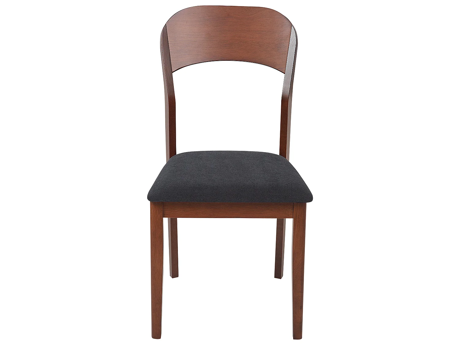 Set van 2 eetkamerstoelen ALVIN Hout Donkerbruin