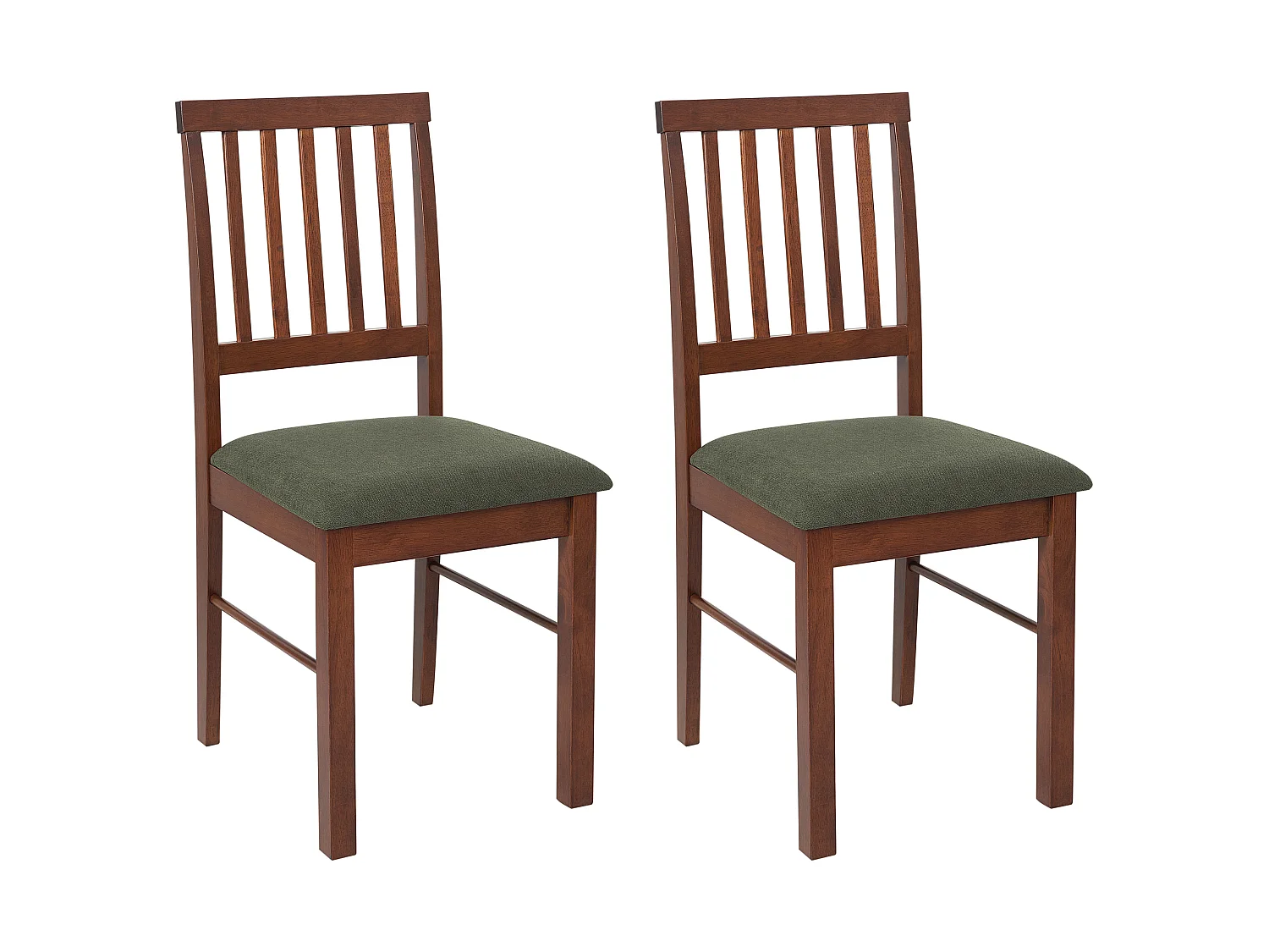 Lot de 2 chaises de salle à manger ORONO Bois Marron foncé