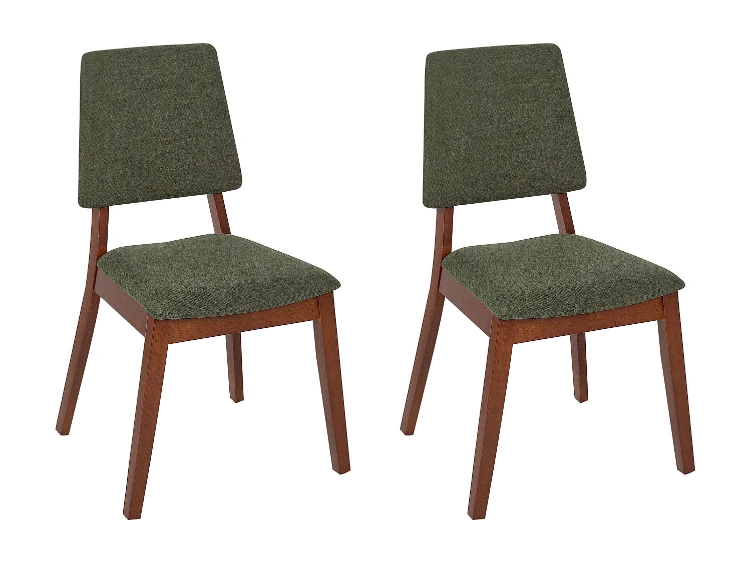 Lot de 2 chaises de salle à manger MERRILL Bois Vert foncé