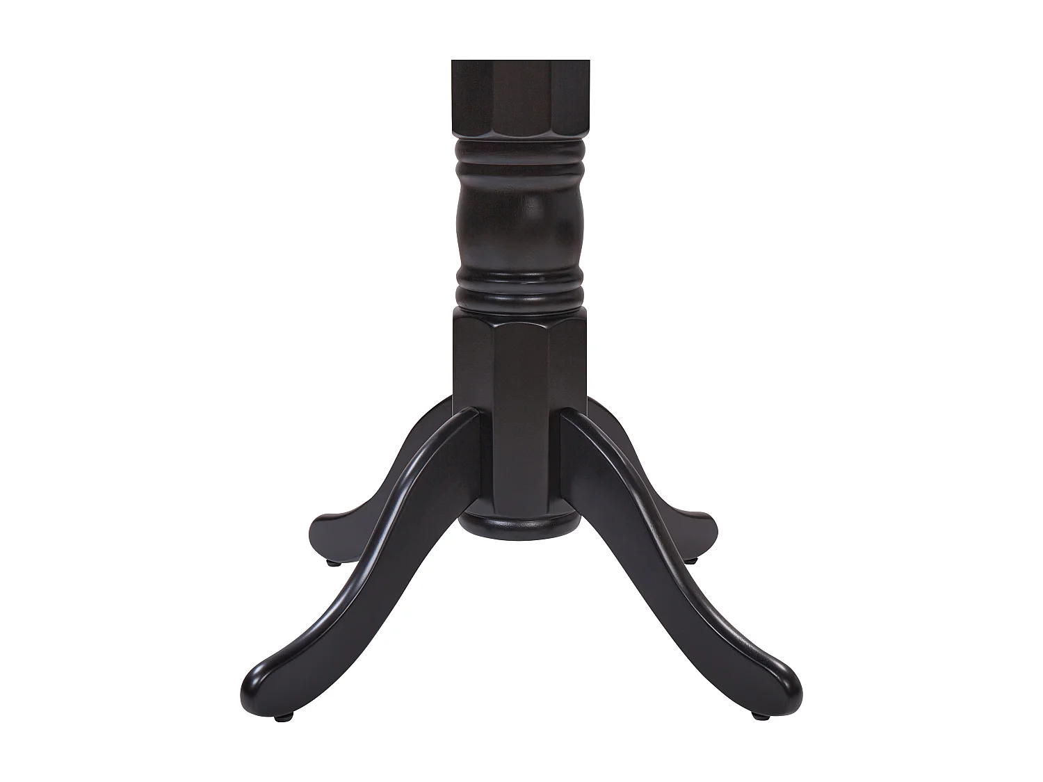 Esstisch für 4 Personen schwarz rund ø 100 cm Holzbeine Mittelfuß Skandi Akron