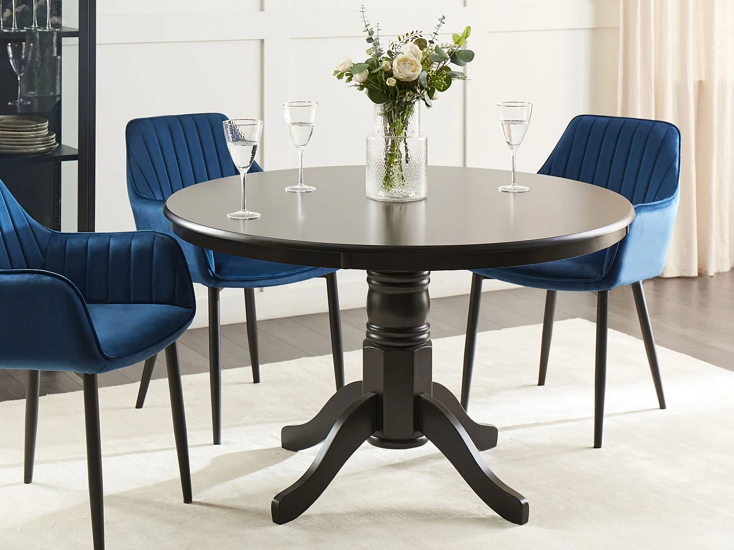 Table de repas AKRON Noir 120 cm 120 cm