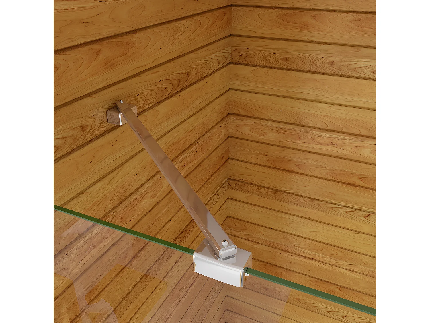 Box Doccia Walk In 90x190cm Parete Fissa in Vetro Temperato 6 mm Anticalcare Multi Fasce Satinate Opache con Barra Stabilizzatrice 45cm Cromo Lucido