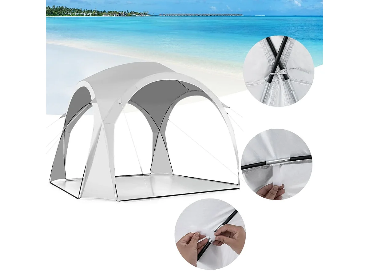 Zelt, Pavillon, Überdachung für 6–8 Personen, 327 × 327 × 270 cm