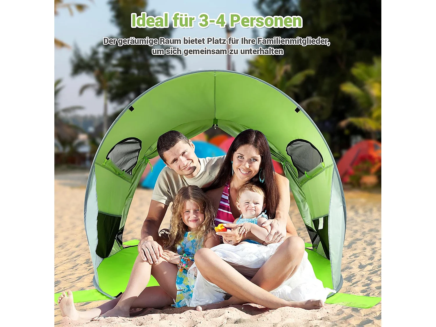 Pop Up Strandmuschel 3-4 Personen SB33836