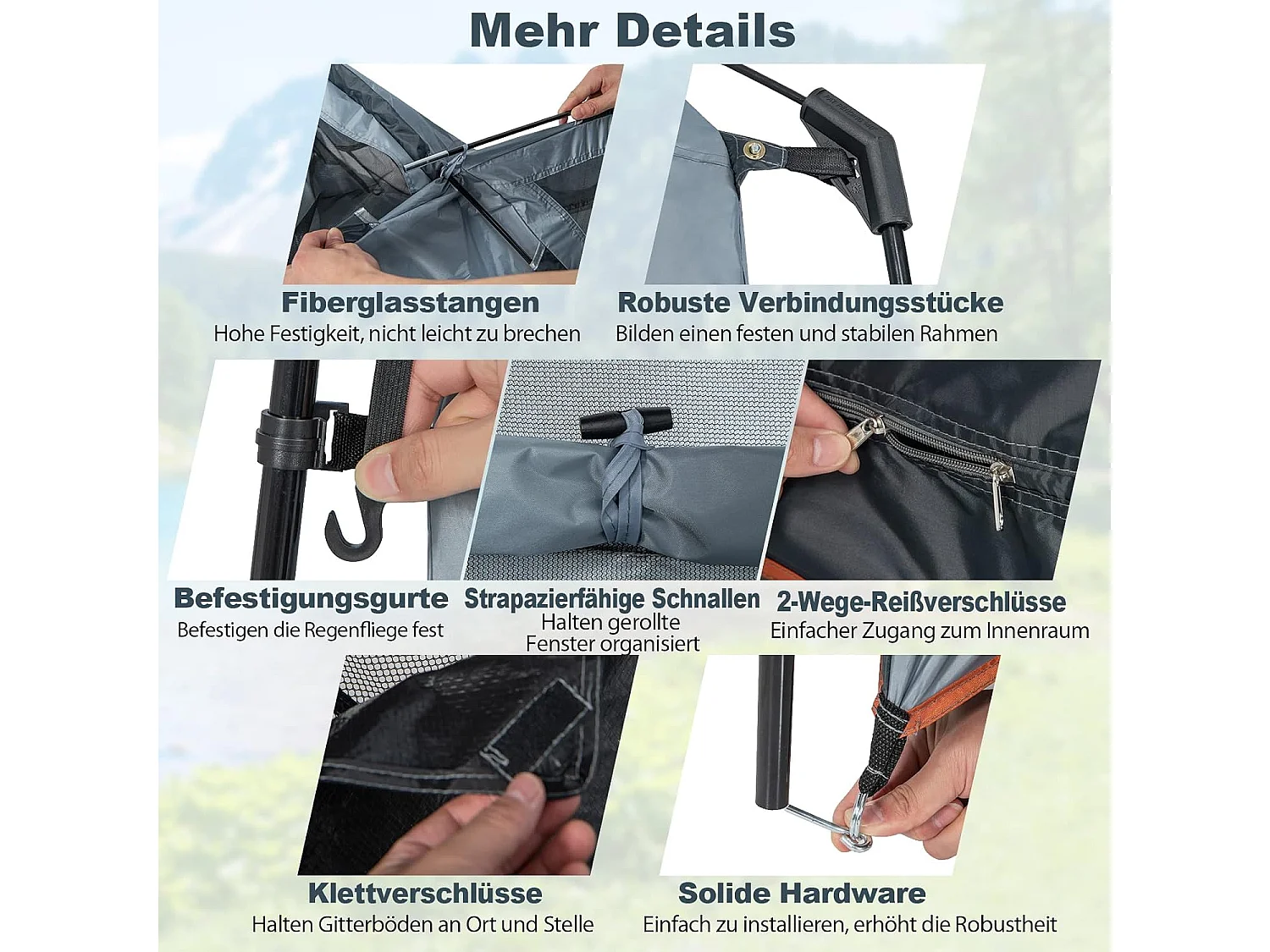 Duschzelt mit 2 Räumen, Umkleidezelt SB33921SDDE