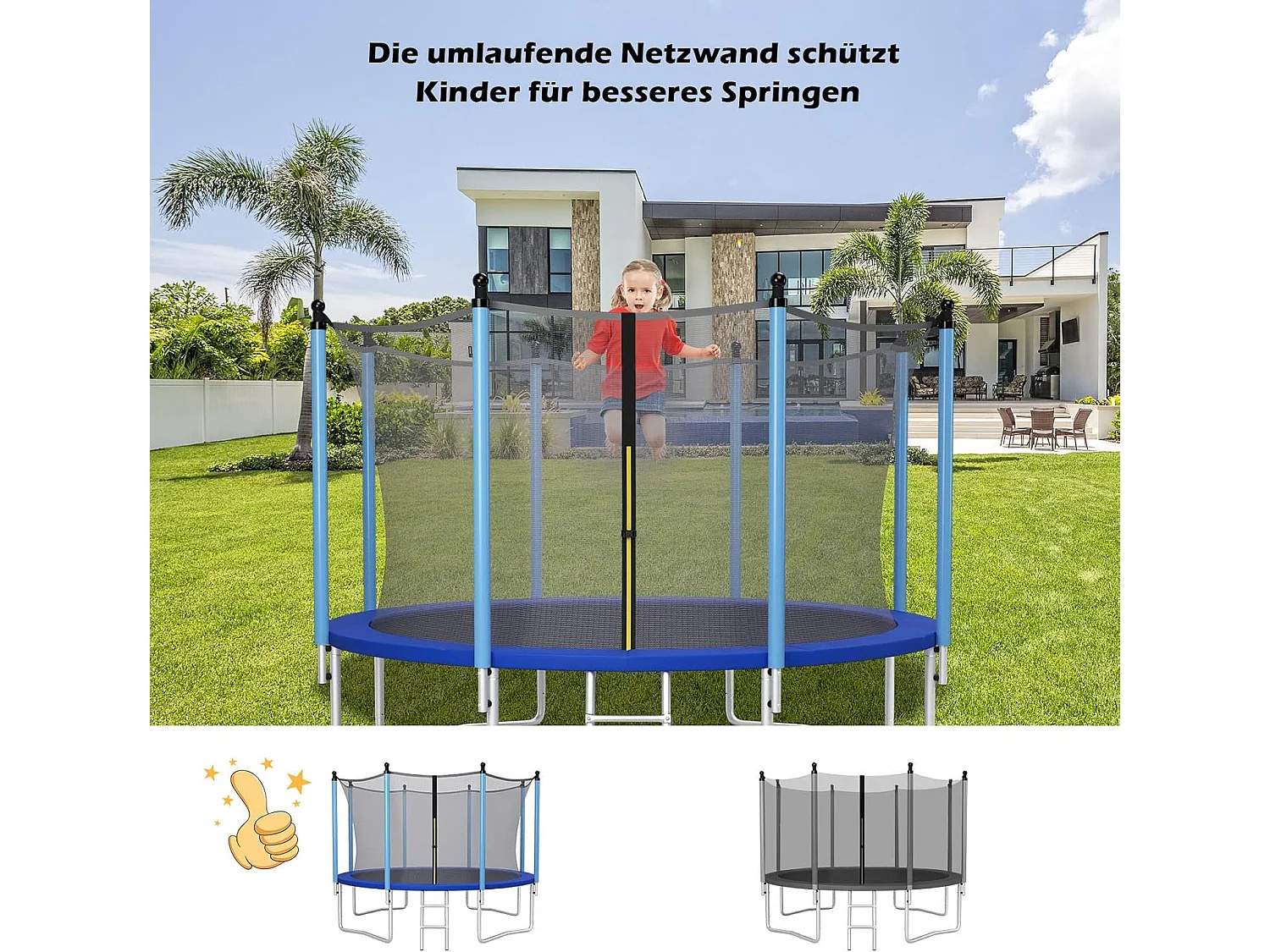 Ø366cm Trampolin Sicherheitsnetz