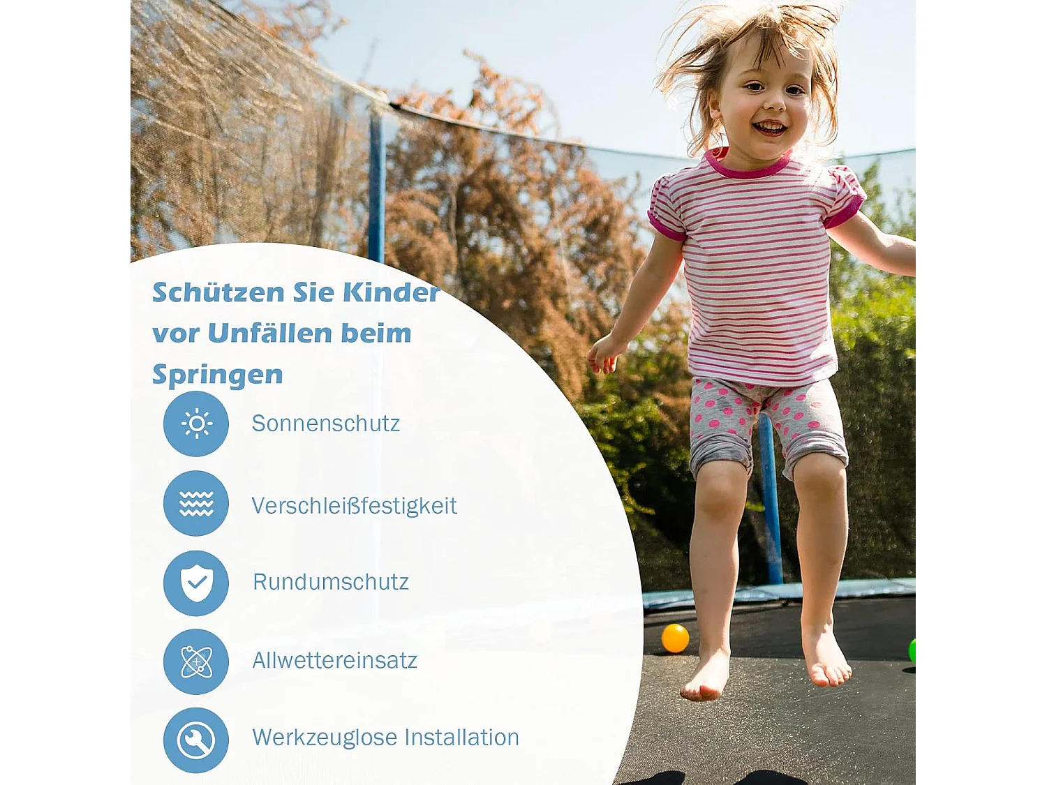 Ø366cm Trampolin Sicherheitsnetz