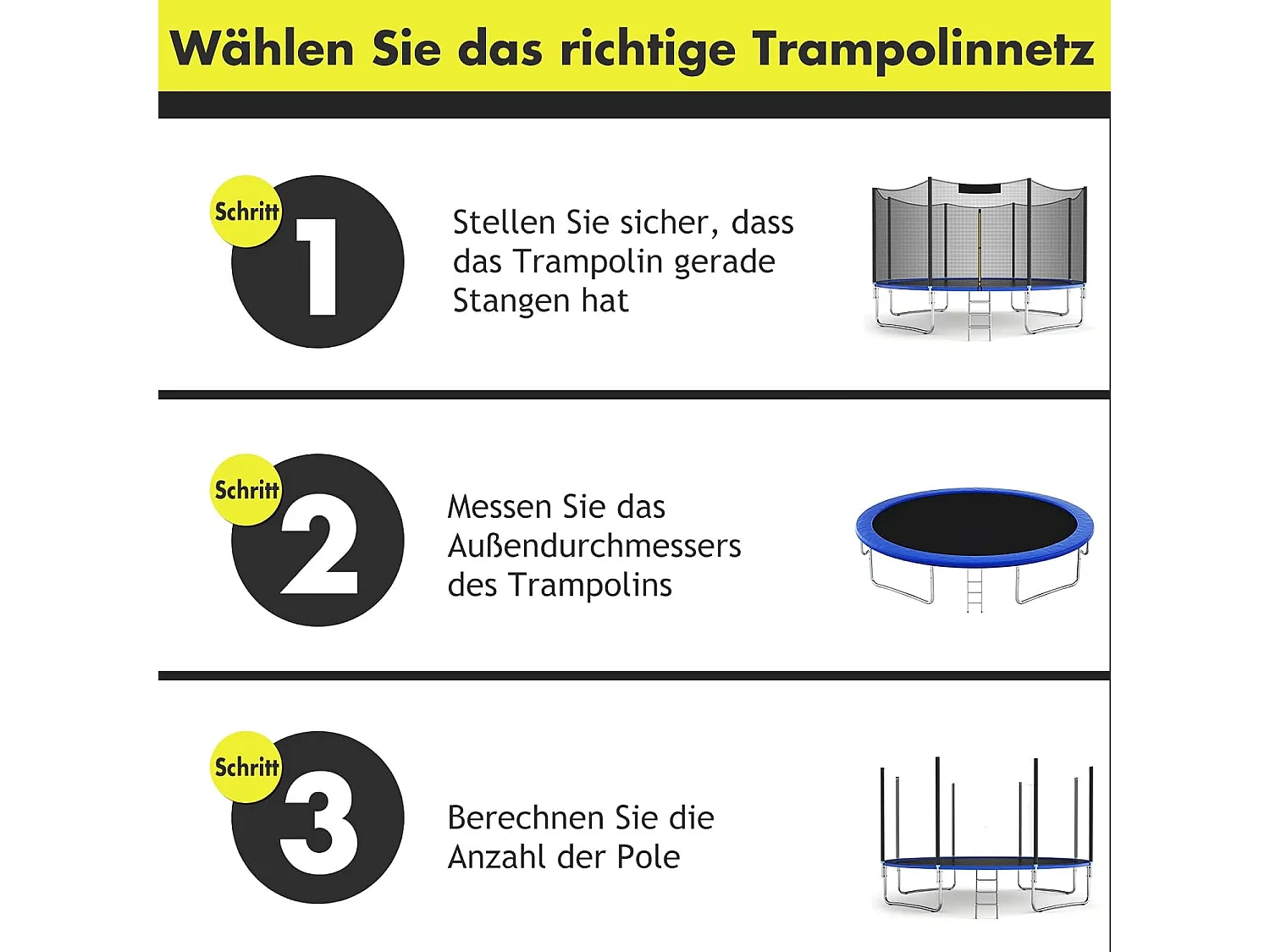 Ø305cm Trampolin Sicherheitsnetz
