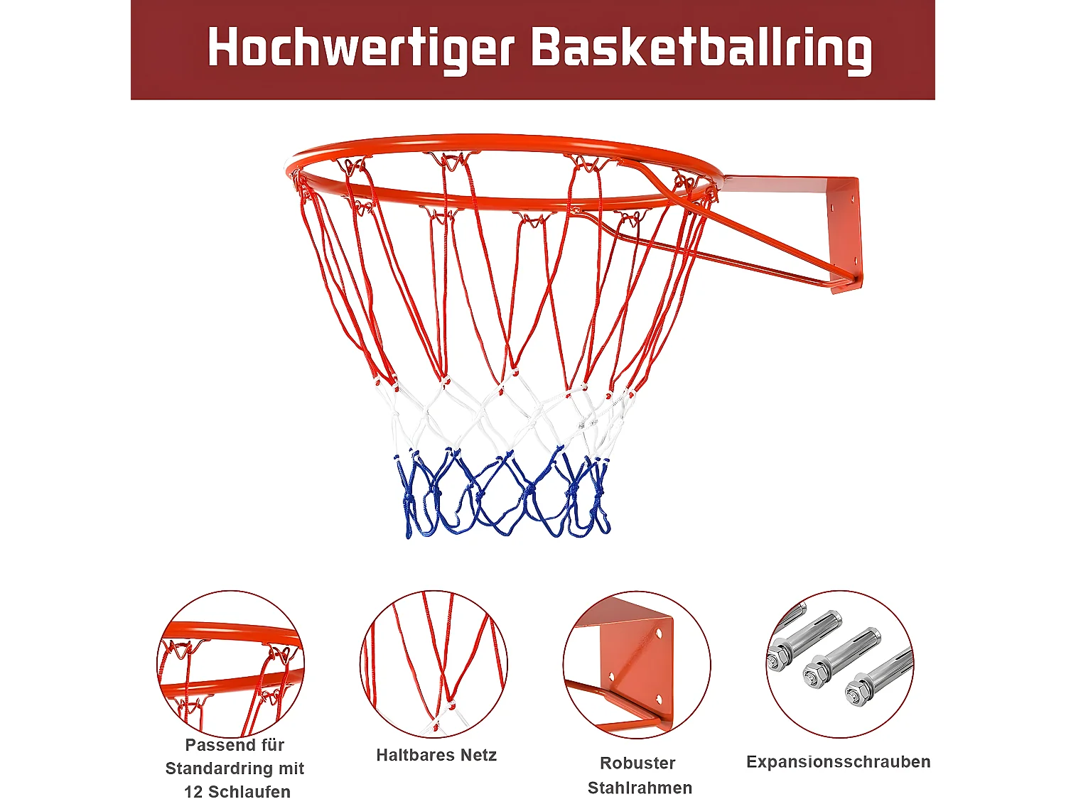 Ø 45 cm Basketballring mit Netz