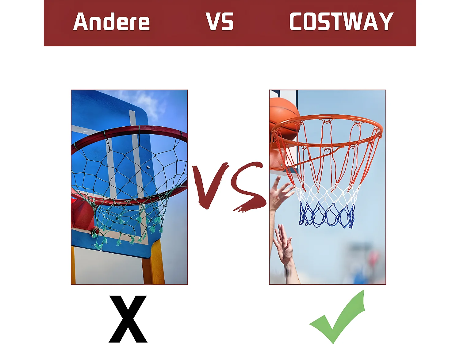 Ø 45 cm Basketballring mit Netz