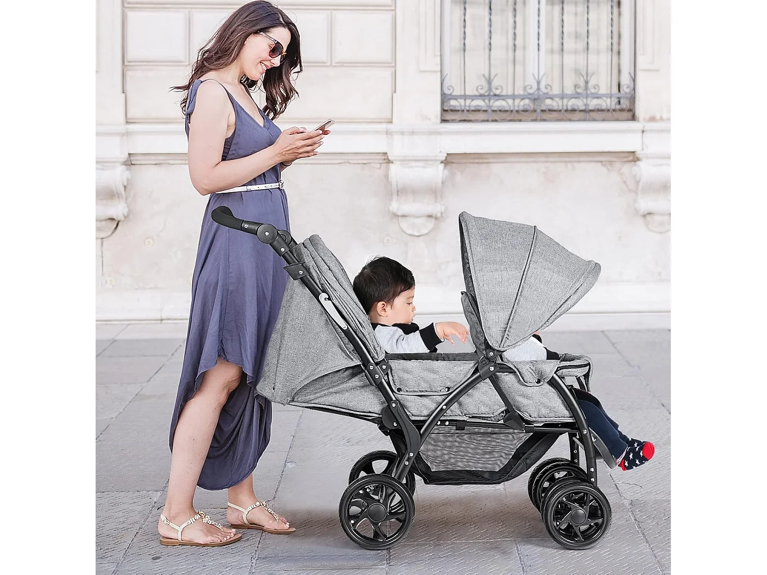 Geschwisterwagen klappbar Zwillingswagen