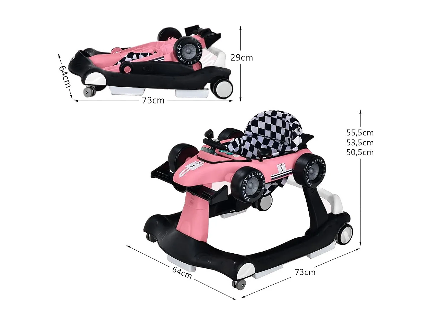 4-in-1 Höhenverstellbare Lauflernhilfe Rider