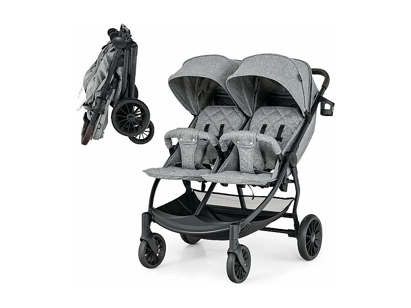 Faltbarer Zwillingskinderwagen