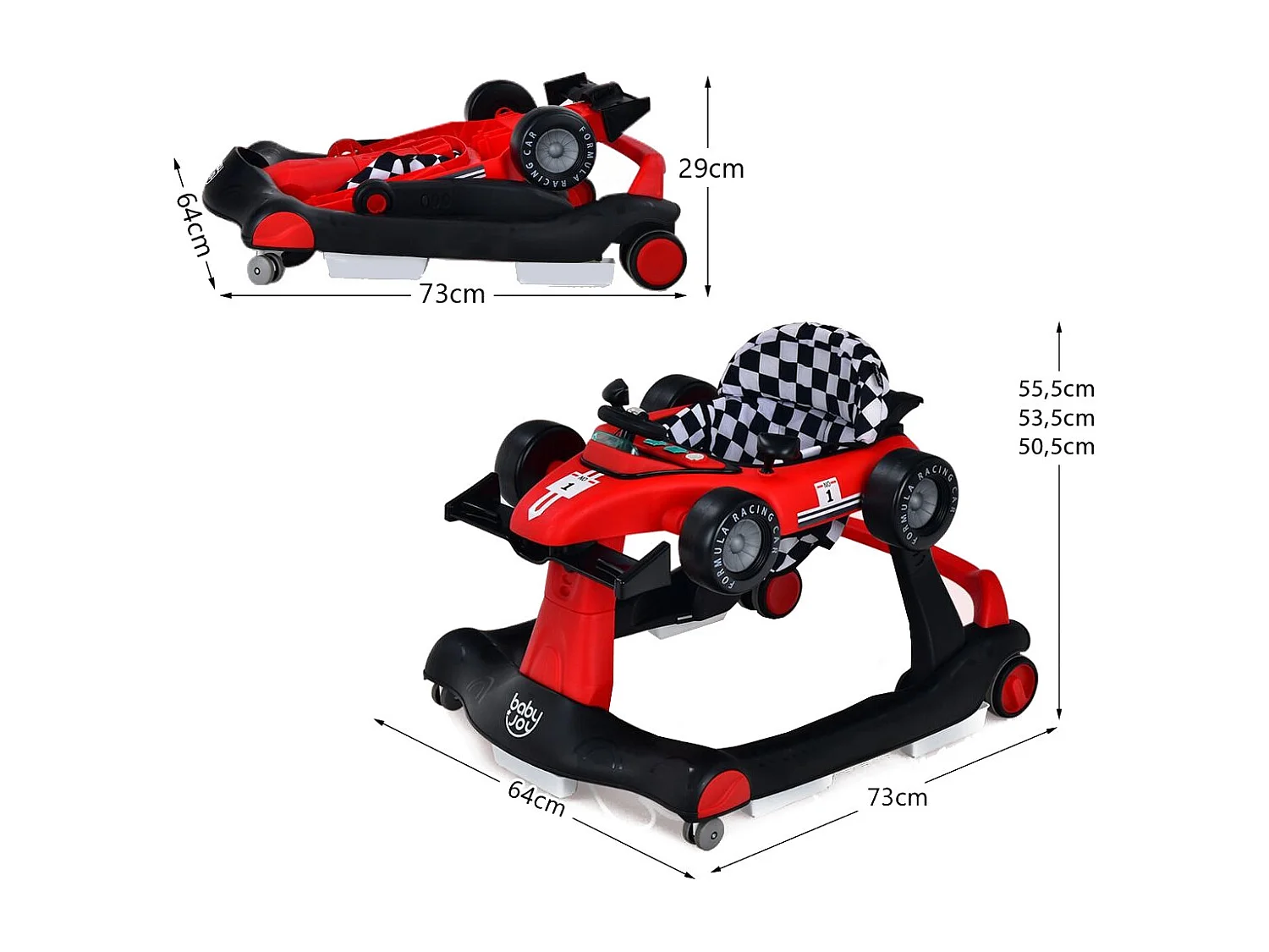 4-in-1 Höhenverstellbare Lauflernhilfe Rider