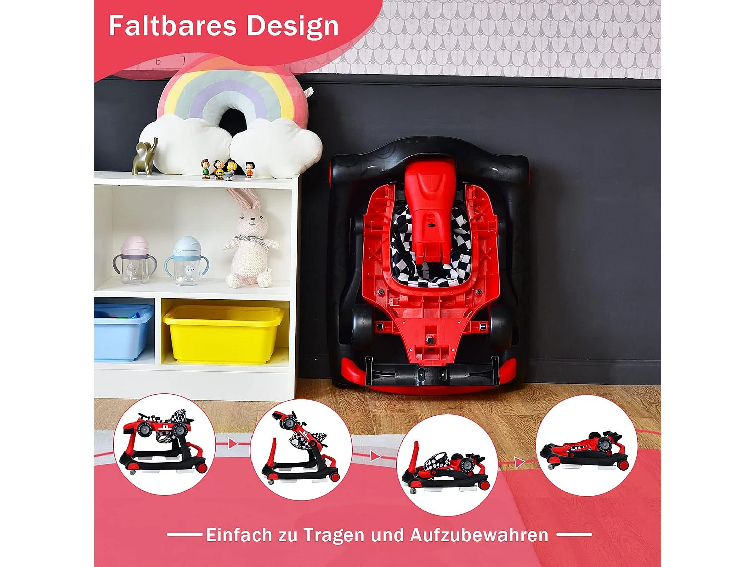 4-in-1 Höhenverstellbare Lauflernhilfe Rider