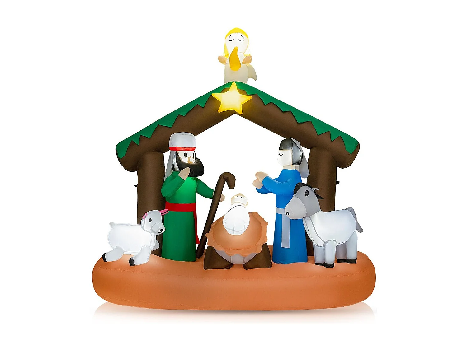 180 cm hohe Aufblasbare Weihnachtsdekoration Nachstellung der Geburt Jesu mit LED-Lichter