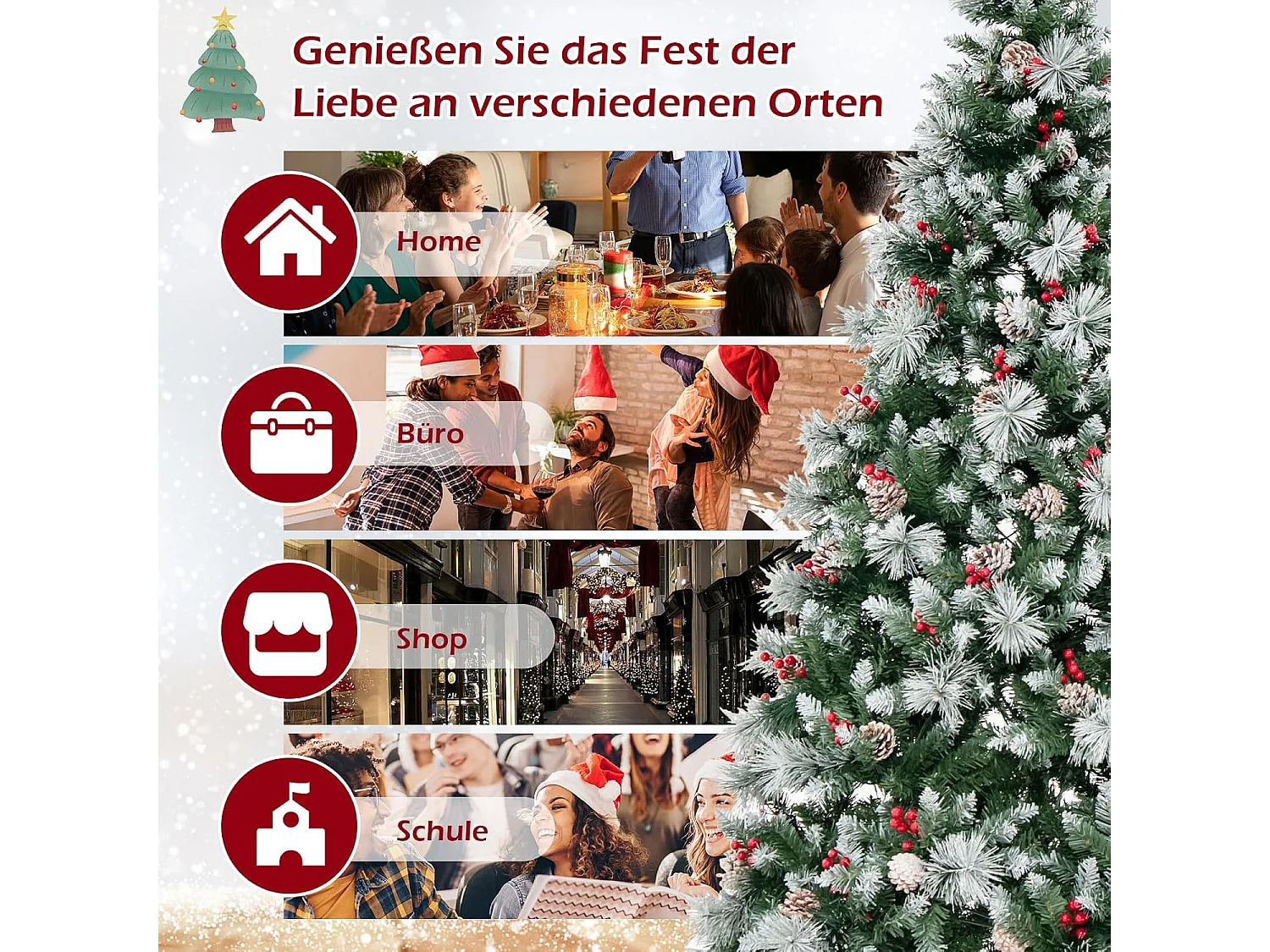 Weihnachtsbaum mit Kiefernzapfen OY46729PQDE