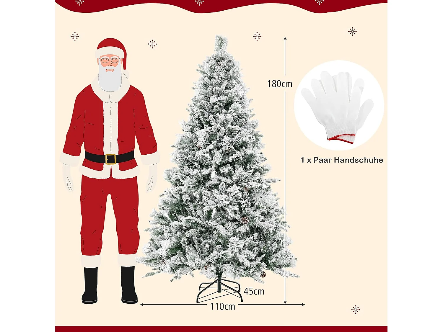 Weihnachtsbaum mit Schnee Beleuchtung OY46547PQDE