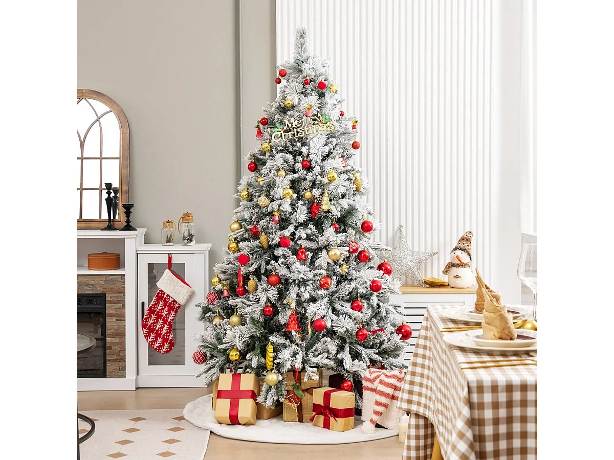 Sapin de Noël artificiel avec lumières LED et 8 modes d'éclairage