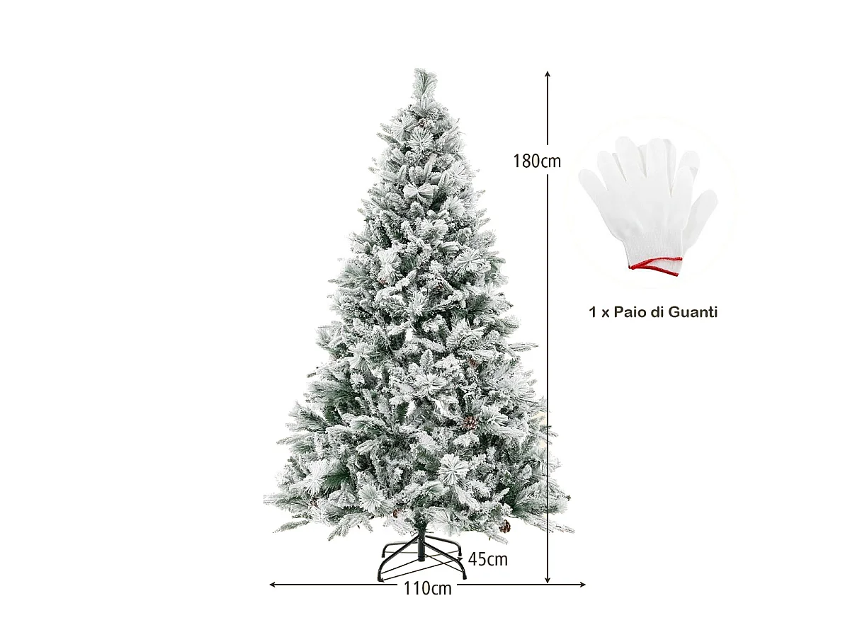 Sapin de Noël artificiel avec lumières LED et 8 modes d'éclairage
