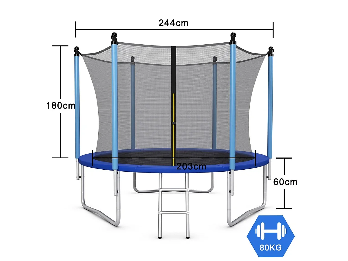 Gartentrampolin 244 cm mit Innennetz