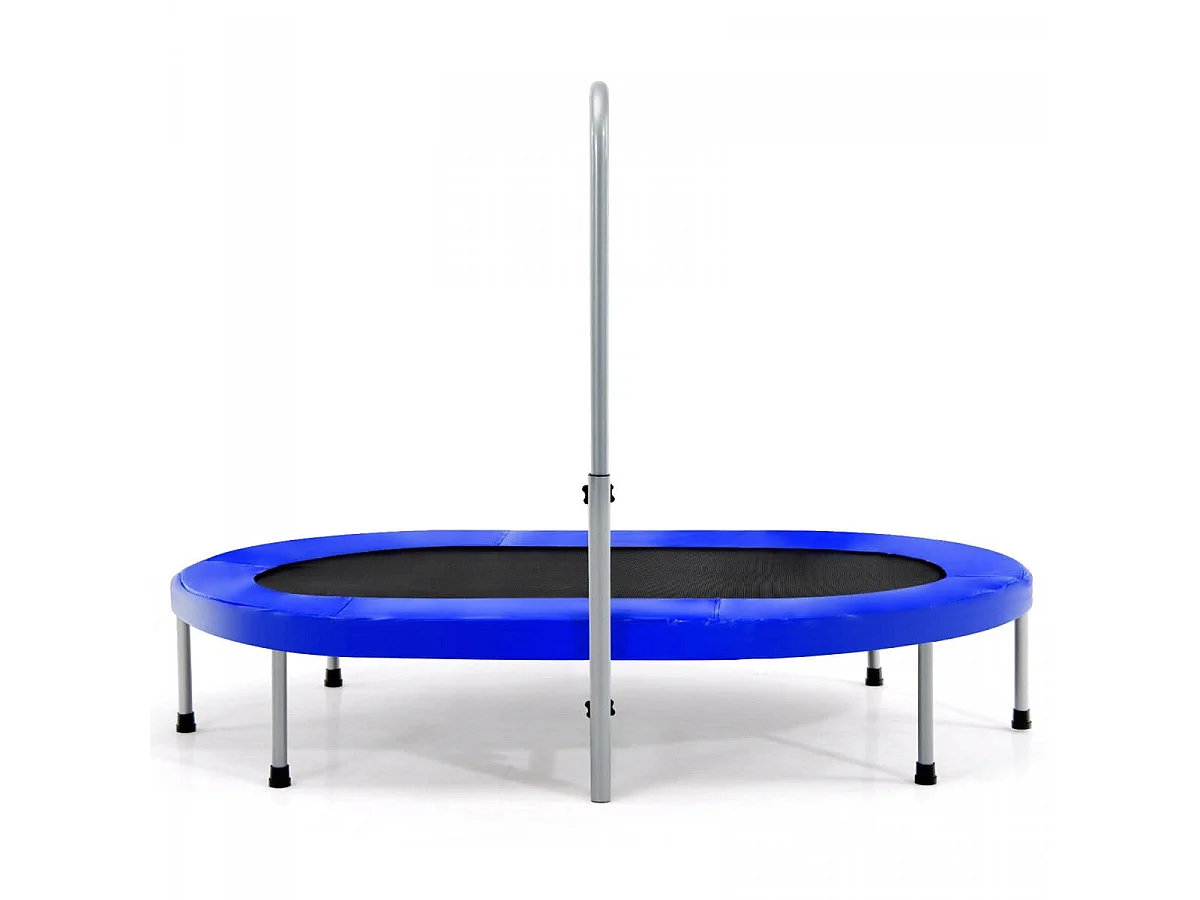 Trampoline de fitness double avec barres d'appui 154 x 90 x 92-132 cm