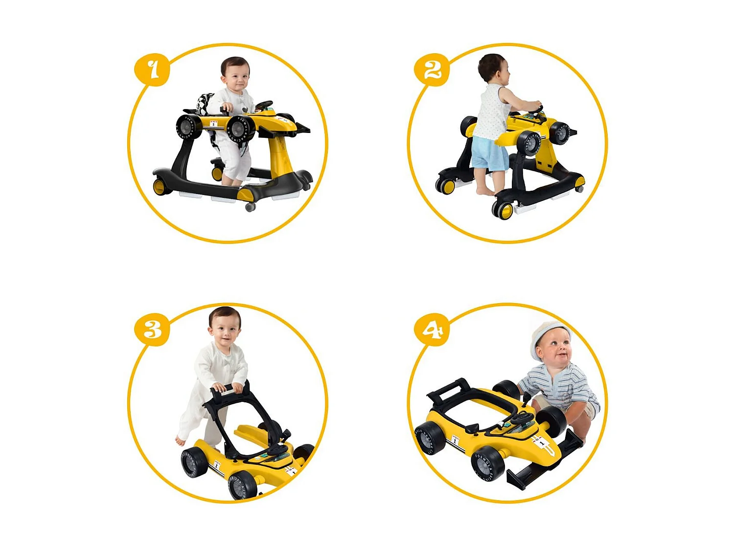 4-in-1 Höhenverstellbare Lauflernhilfe Rider